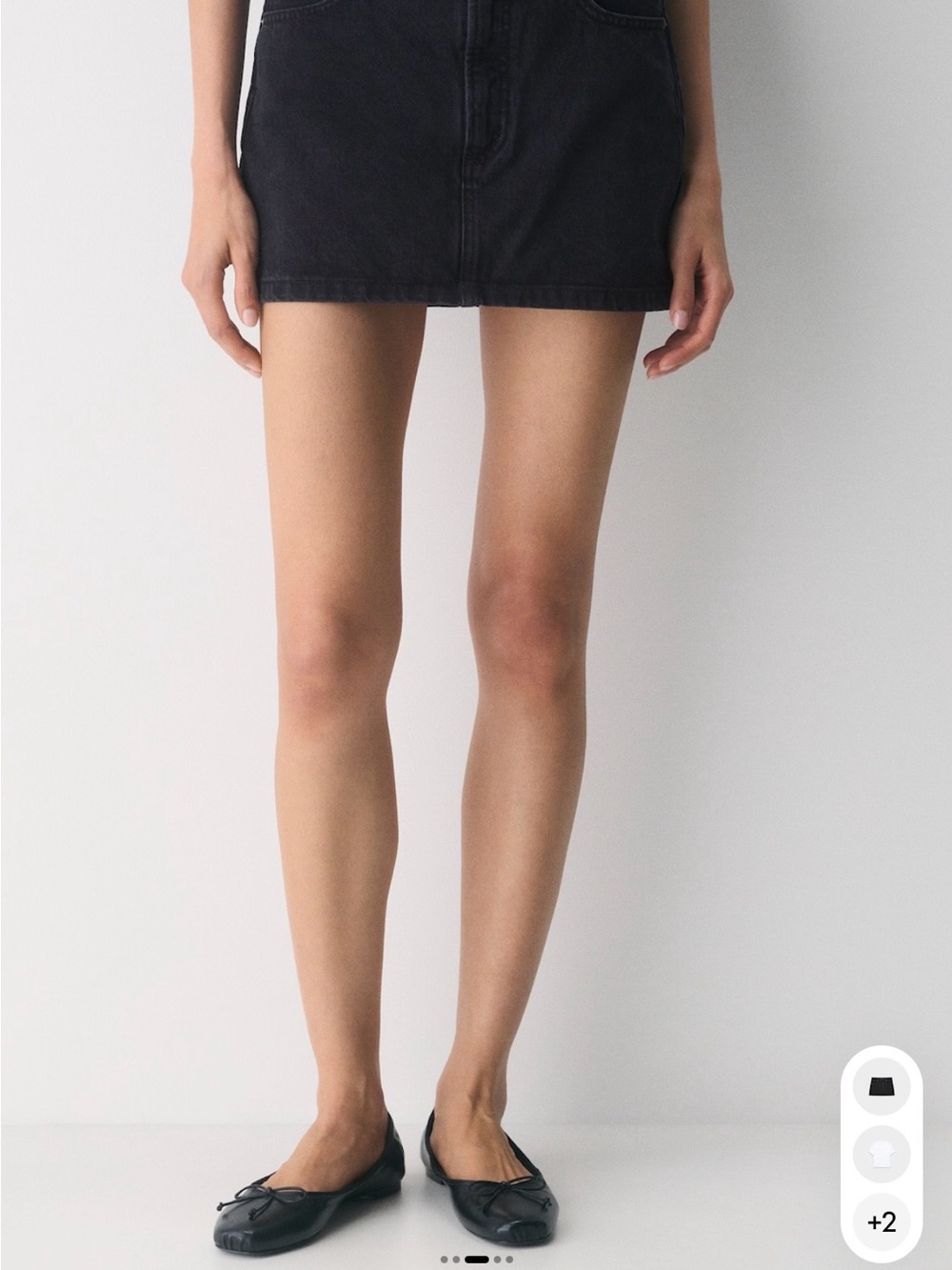 Black Denim Forum skirt - 90s Ricci size 24